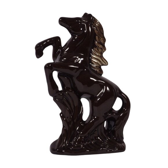 Vintage Redware Rearing Stallion Glazed Pottery Figurine Statue Horse - Picture 3 of 7